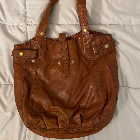 Lucky Brand Bags Lucky Brand Brown Leather Tote Handbag Poshmark